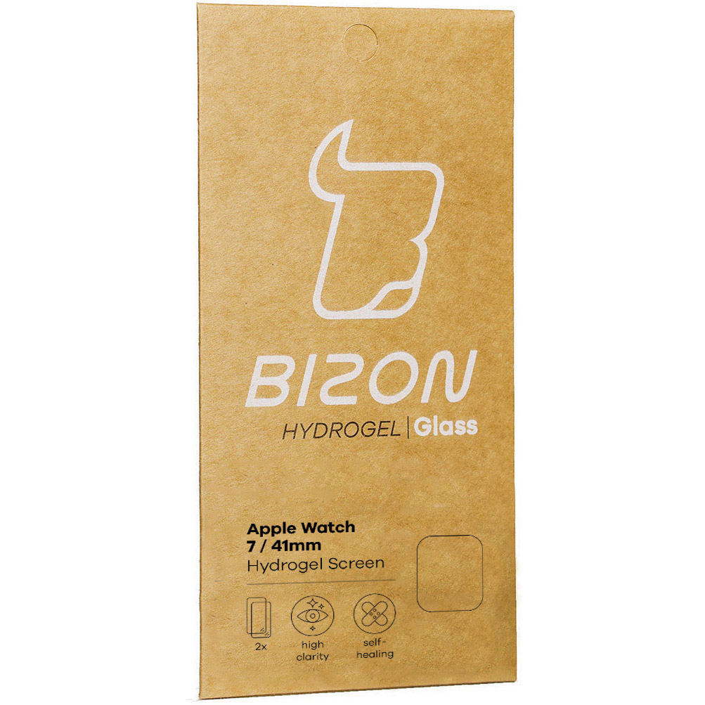 Folia hydrożelowa Bizon Watch Film Hydrogel Duo dla Apple Watch 7 41mm, 2 sztuki